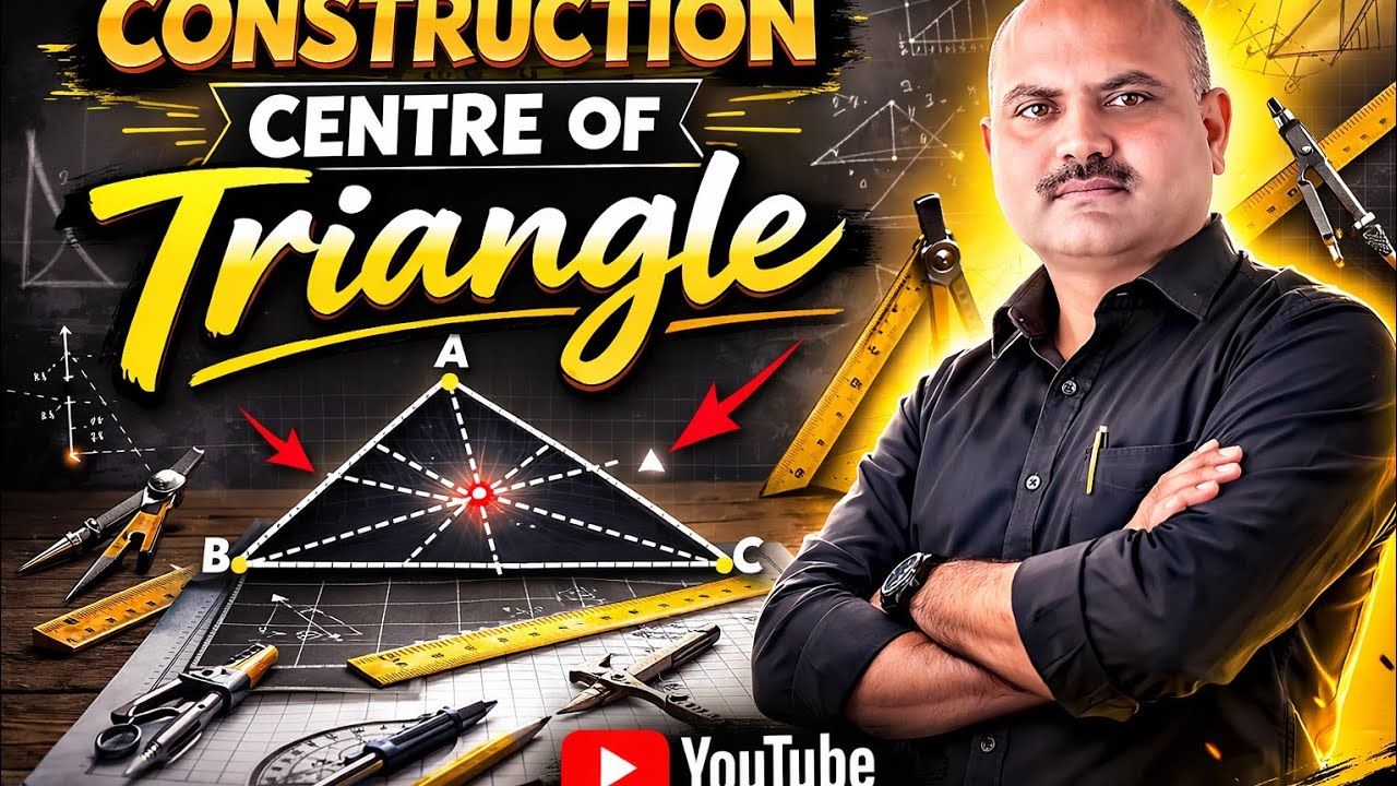 Construction of centroid incenter circumcenter and arthocenter 