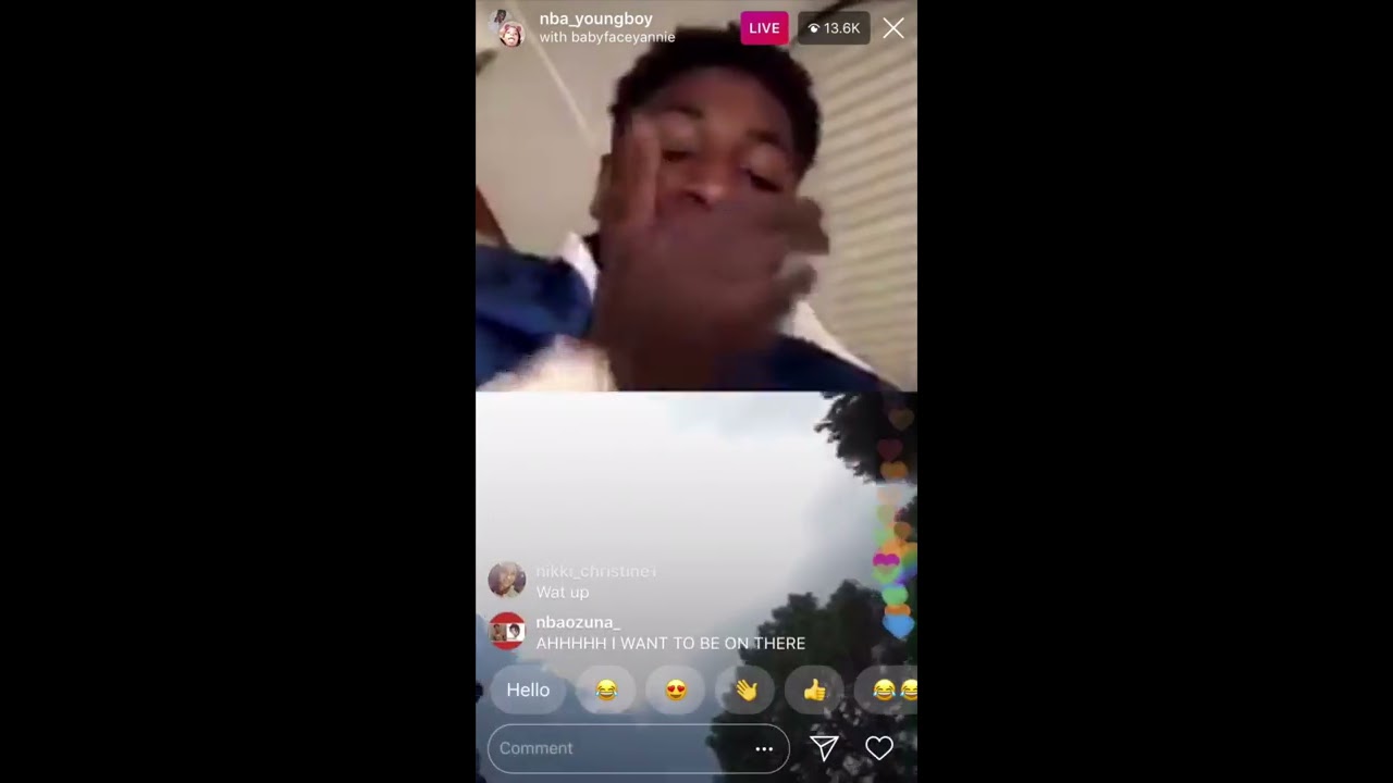 NBA YOUNGBOY GOES LIVES W. FANS