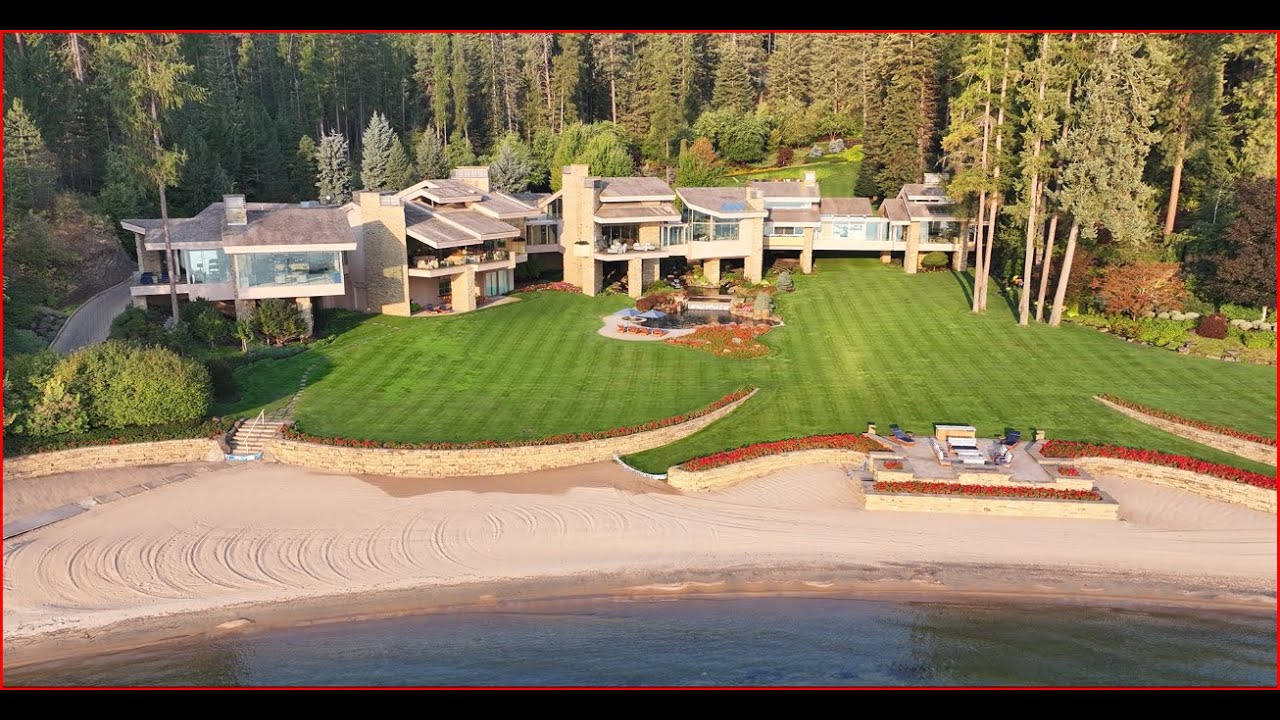 Millionaire's Row on Lake Coeur d'Alene (CDA), Idaho. Gorgeous lakefront mansions & real estate