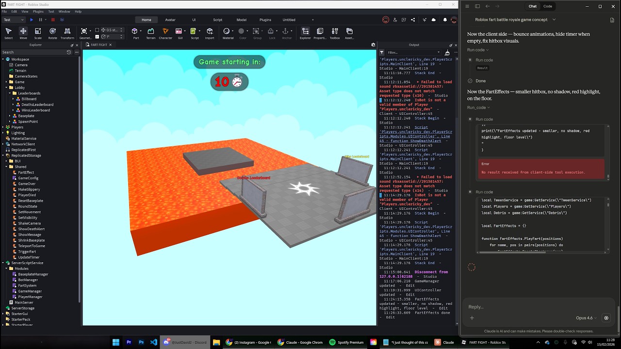 making a 100k ccu roblox game in 1 hour