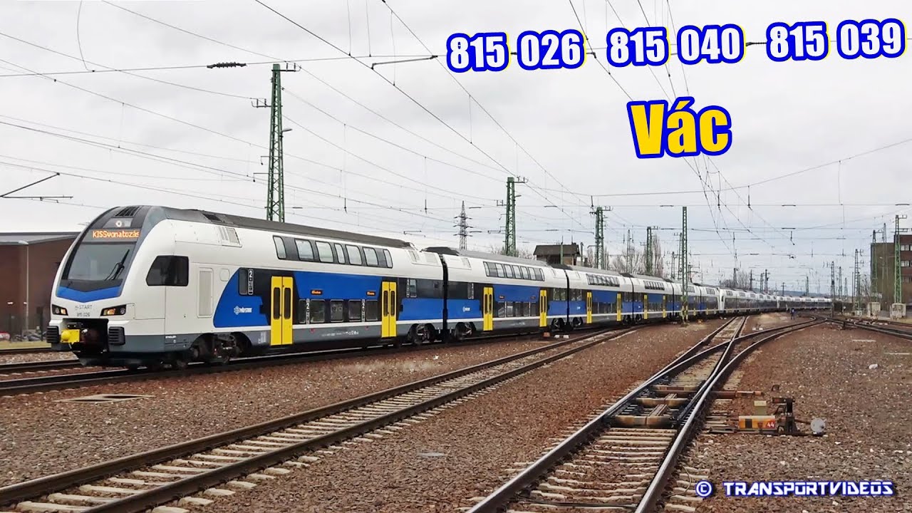 2023.02.25. - Hármas csatolt Stadler KISS motorvonat halad utasokkal Vácon át Szob felé!