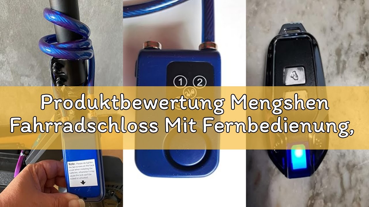 Produktbewertung Mengshen Fahrradschloss Mit Fernbedienung, Anti-Diebstahl Vibrationsalarm Mit 80CM