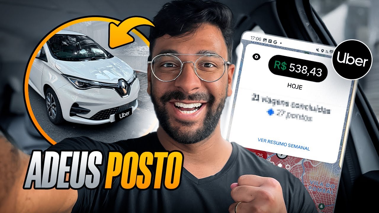 Primeiro dia no Uber com carro 100% elétrico