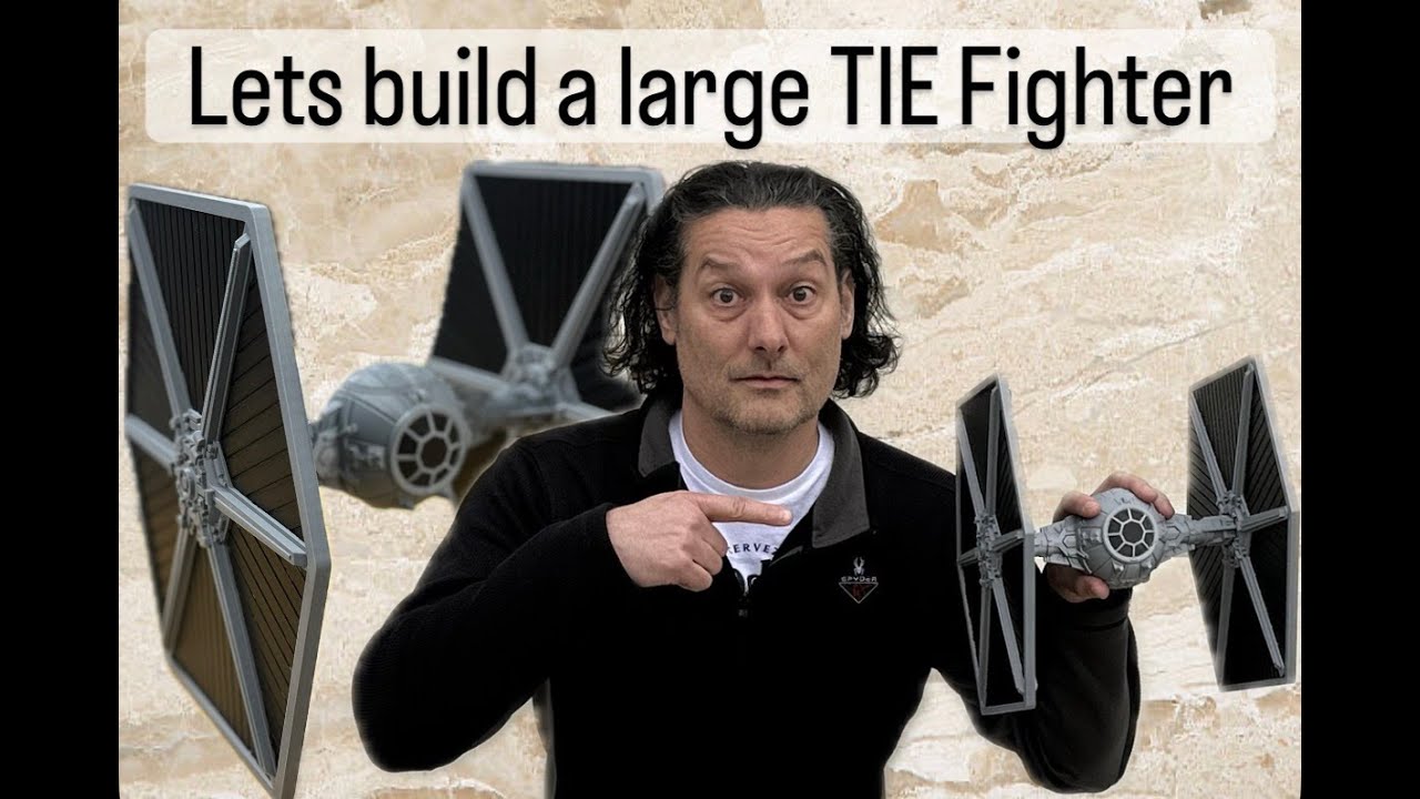 Увеличенная модель истребителя TIE! 🚀 Набор Galactic Armory в масштабе 270% (карточка).