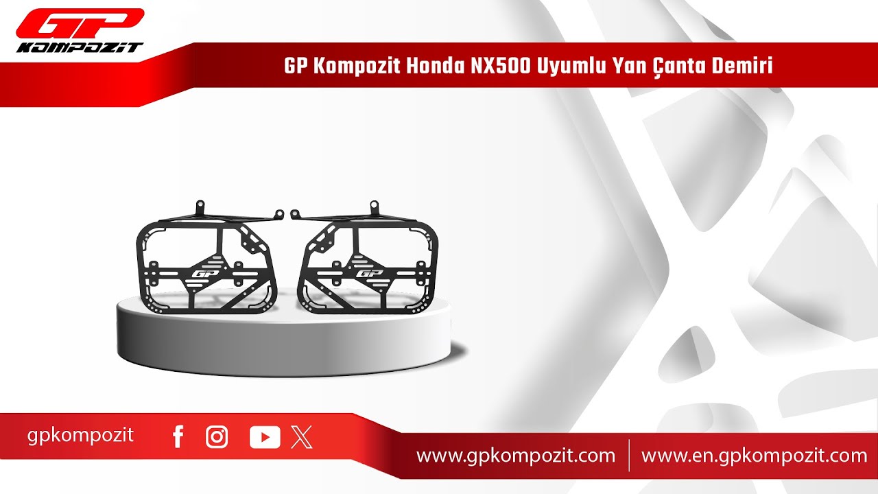 GP Kompozit Honda NX 500 Uyumlu Yan Çanta Demiri Montajı