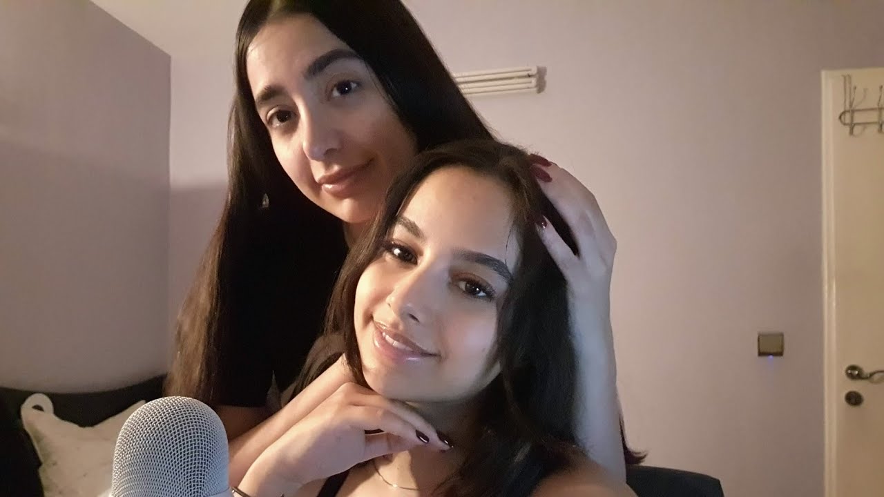 Asmr hand, face and hair relaxation on my sister (who you loved more than me😃🤨)