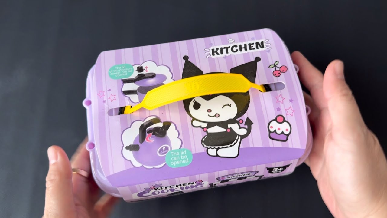 7 minutes satisfying with ASMR sound x Unboxing new toy cooking kuromi (no music)