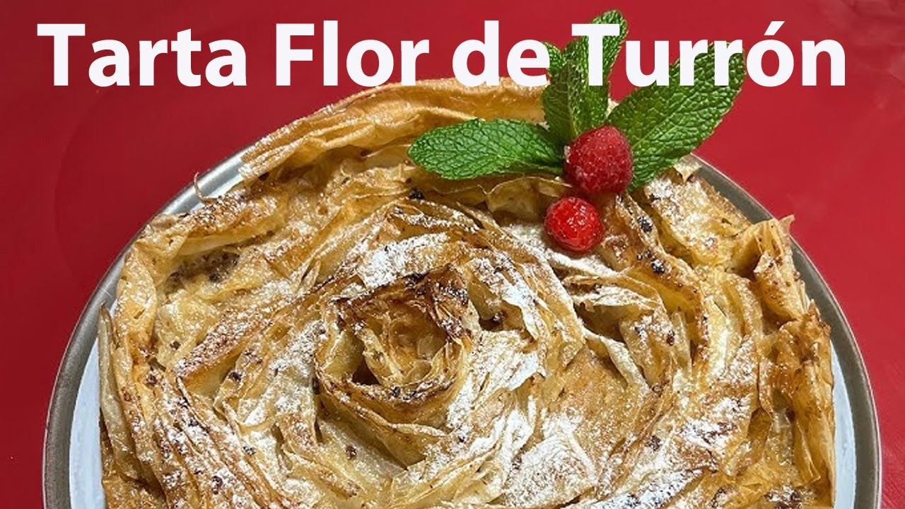 Tarta Flor de Flan de Turrón 🍰🌺🍮