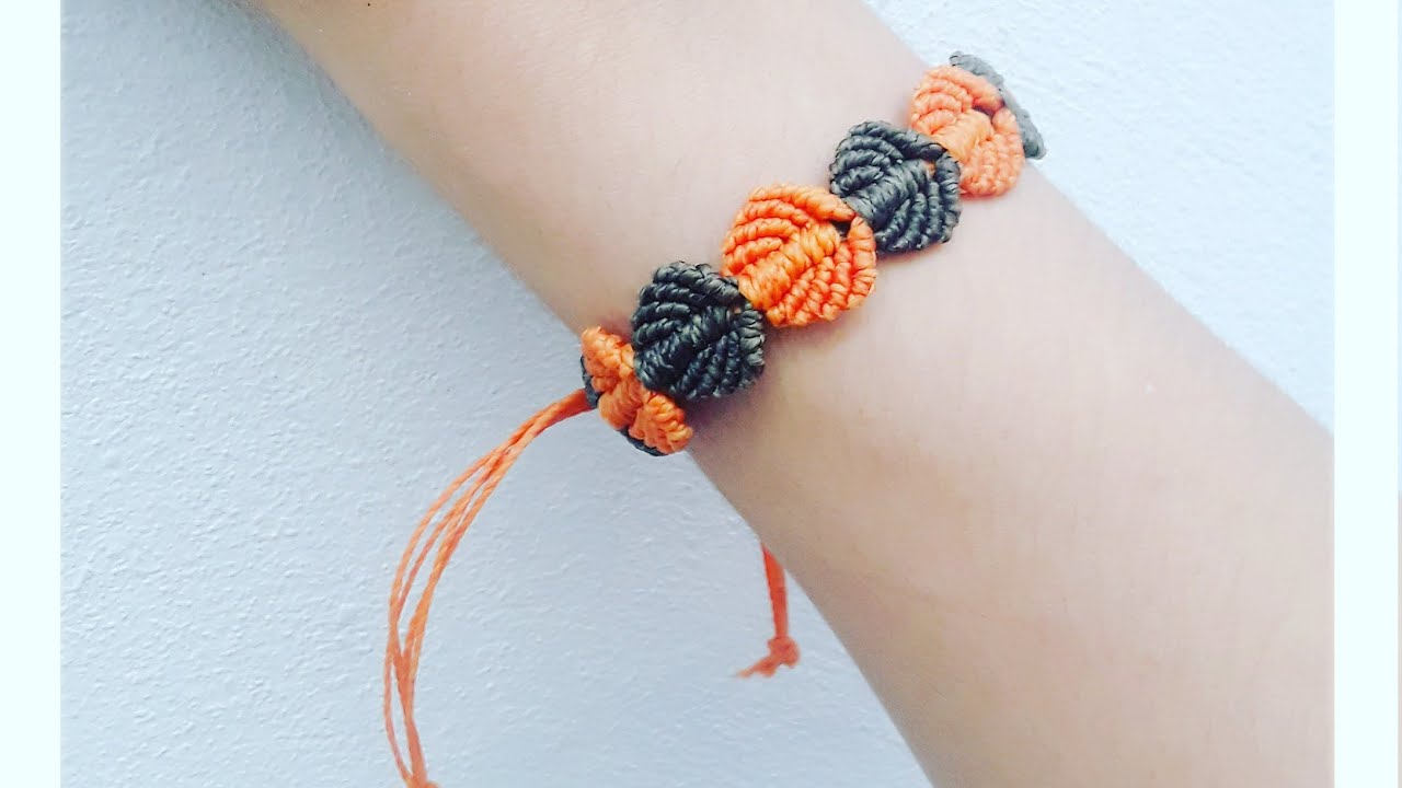 Tutorial como fazer pulseira de macrame folhas/Macrame leaf bracelet/Passo a passo