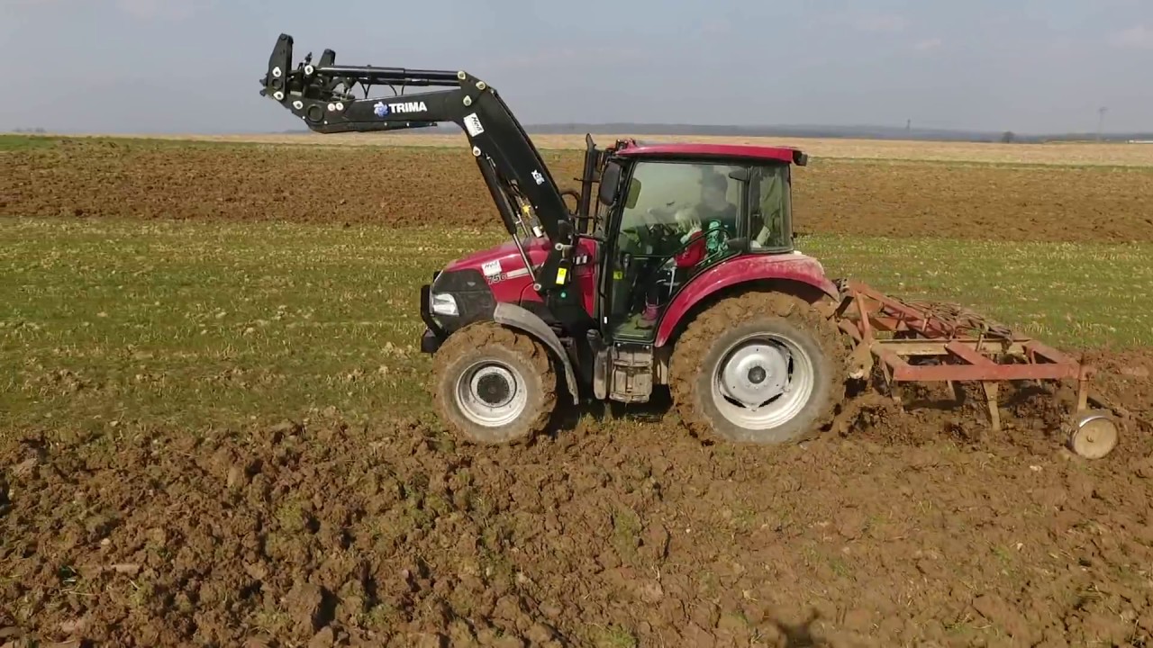 N-stein Video - Case IH 75C beim Grubbern 2017 Trima X36 Drohne