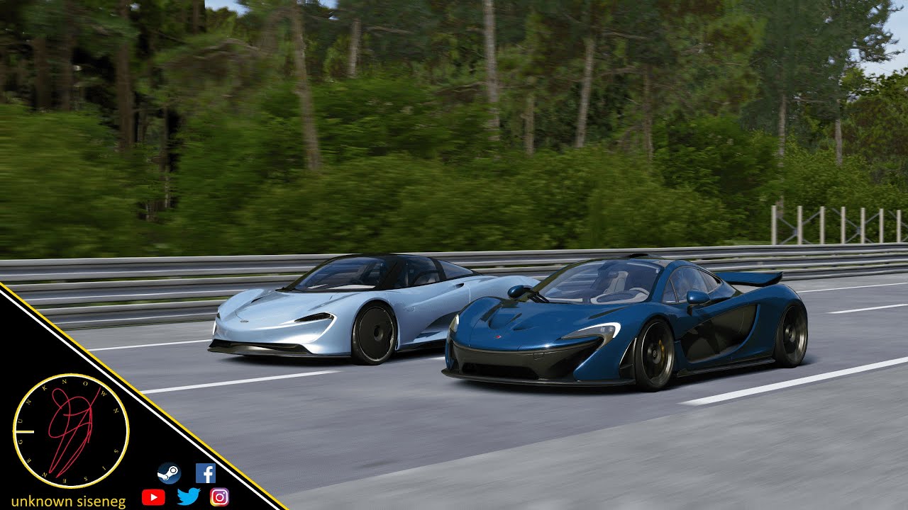 McLaren Speedtail vs McLaren P1 vs McLaren Senna at Le Mans / Assetto Corsa