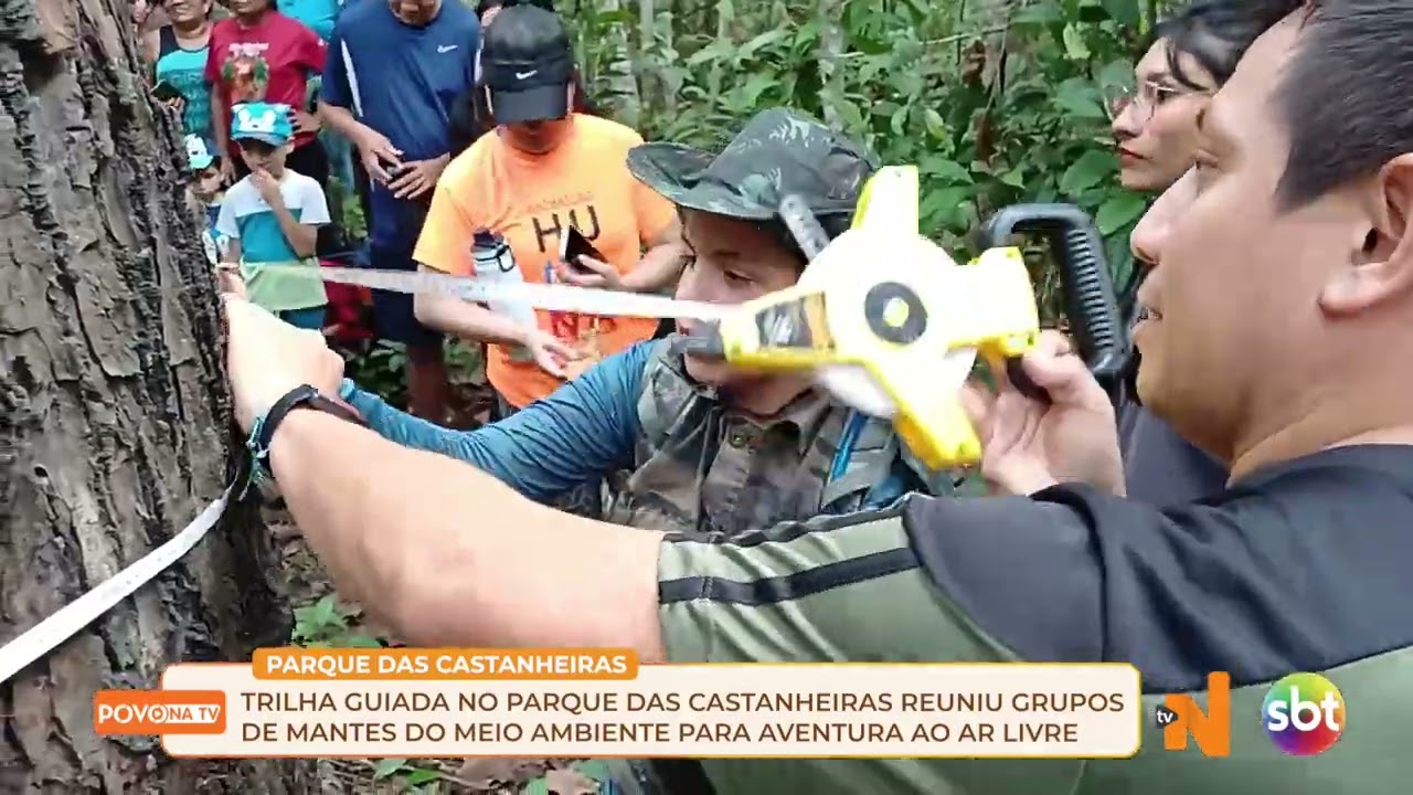 TRILHA GUIADA NO PARQUE DAS CASTANHEIRAS REUNIU MANTES DO MEIO AMBIENTE PARA AVENTURA AO AR LIVRE