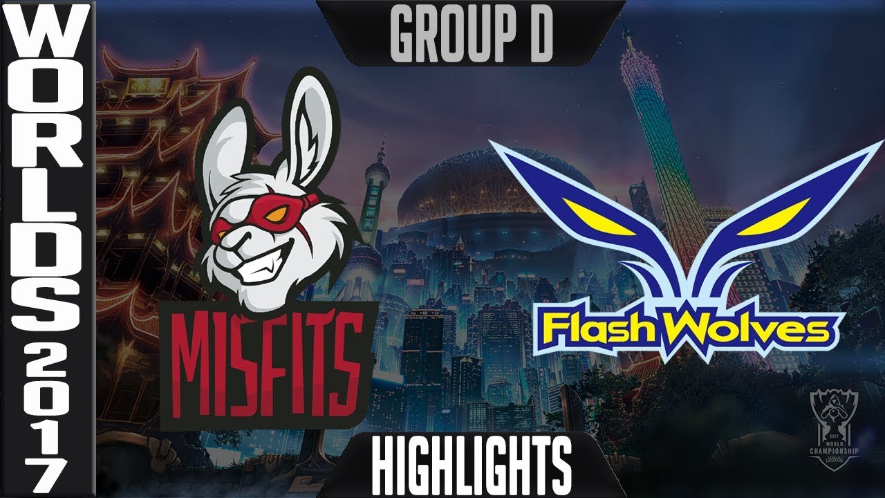 Misfits vs Flash Wolves Highlights | 2017 World Championship Day 7 Group D Worlds 2017 MF vs FW
