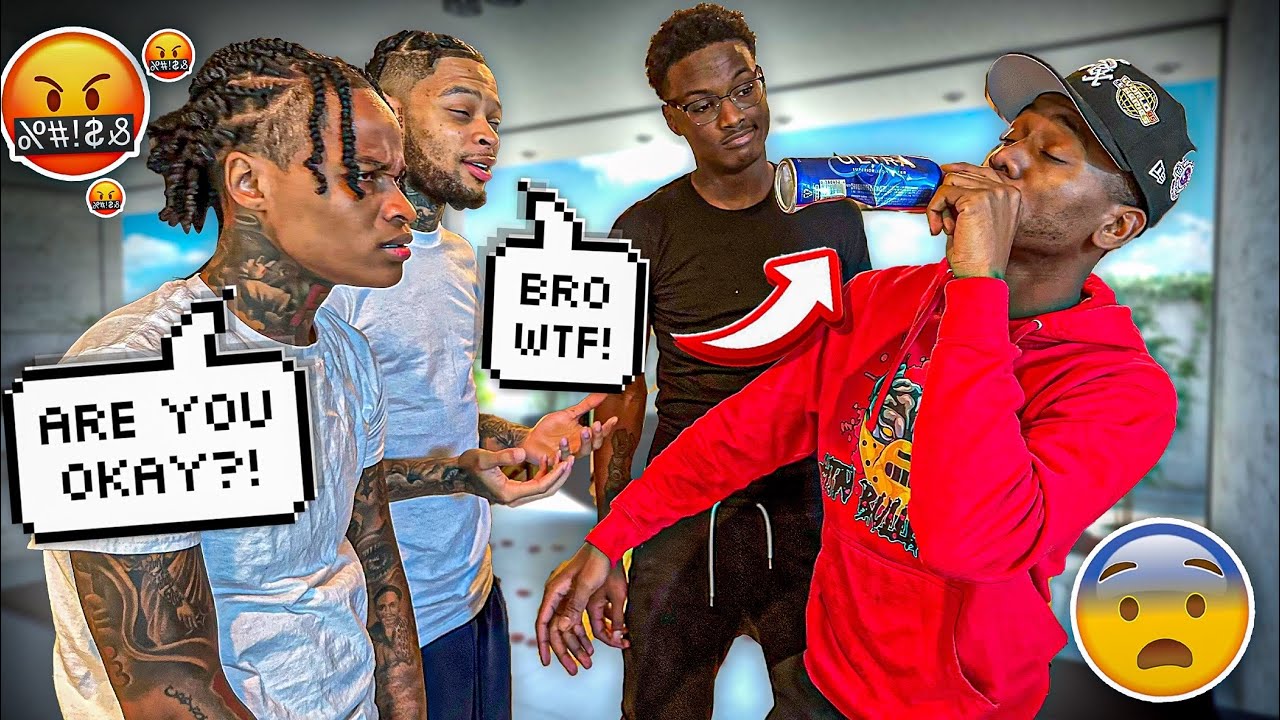 DRINKING BEER🍺 IN FRONT OF THE GANG TO GET THERE REACTION *They threw my beer out*❗️❗️