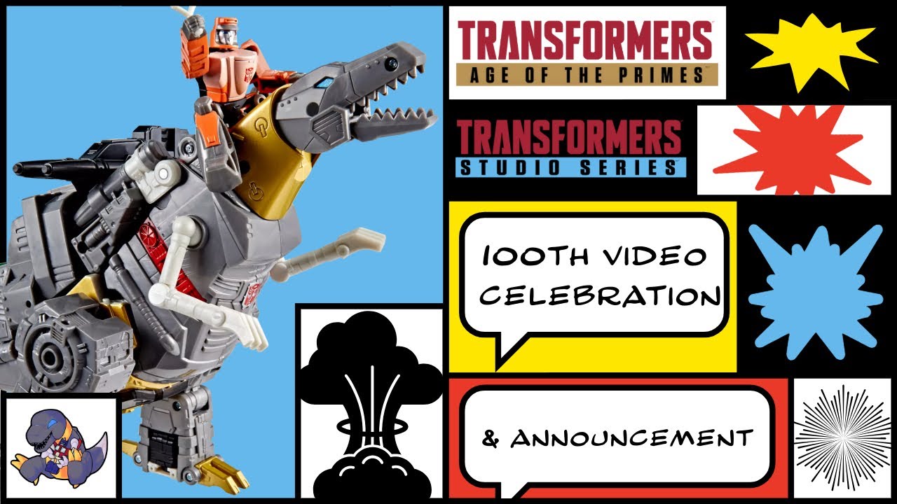 “100th Video Celebration!!!” TRANSFORMERS Studio Series Grimlock and Autobot Wheelie Review