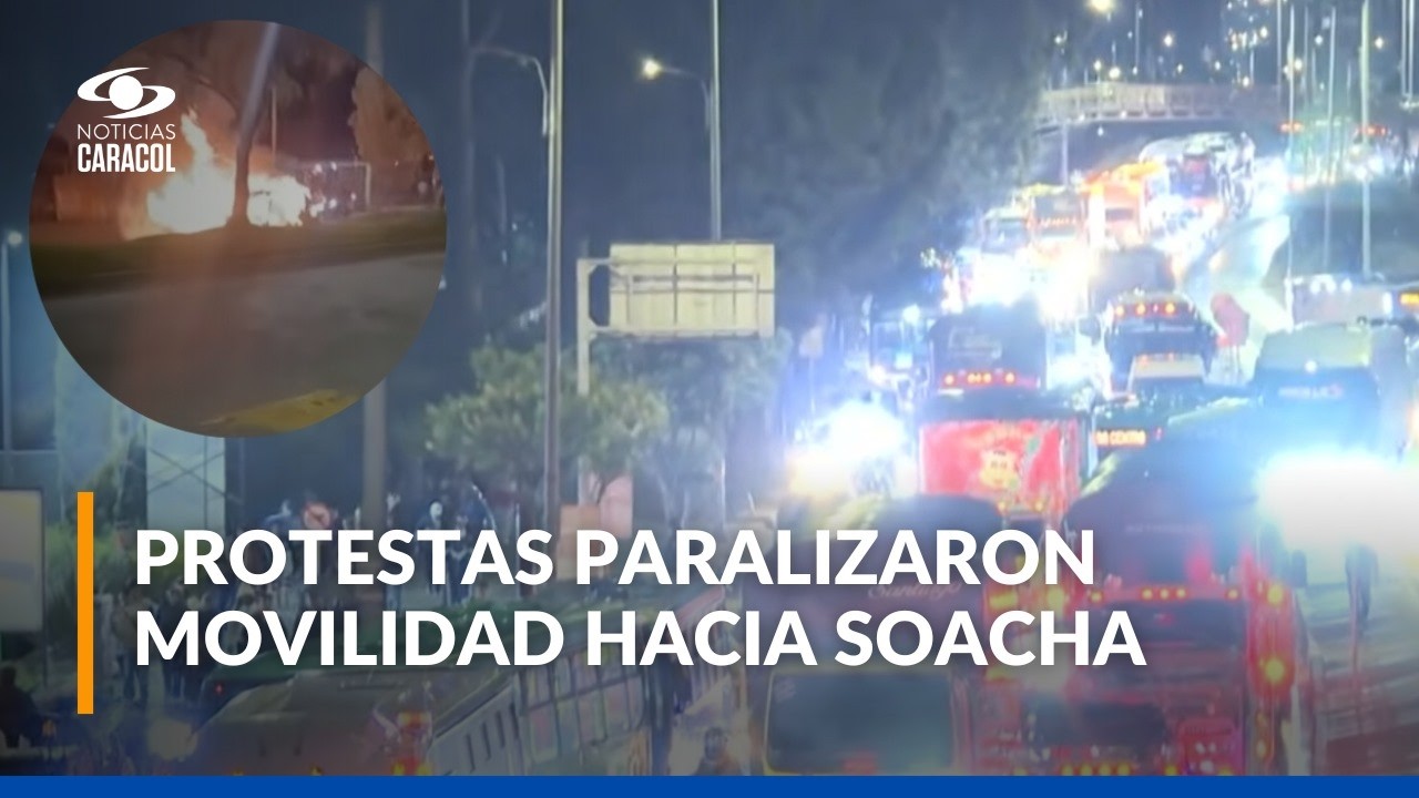 Ojo de la noche: así fue el caos vial en la autopista Sur y Soacha por protestas