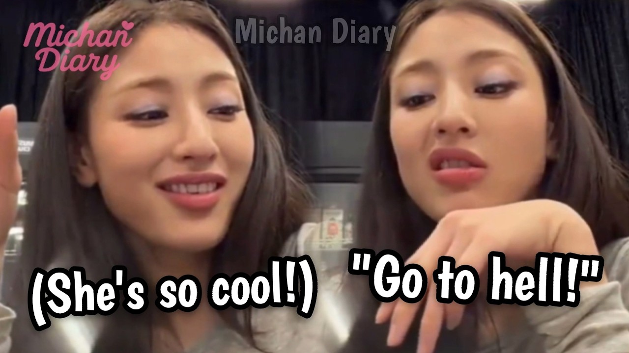 jihyo's proud *reaction* when tzuyu gave a savage response to a *negative message* on bubble