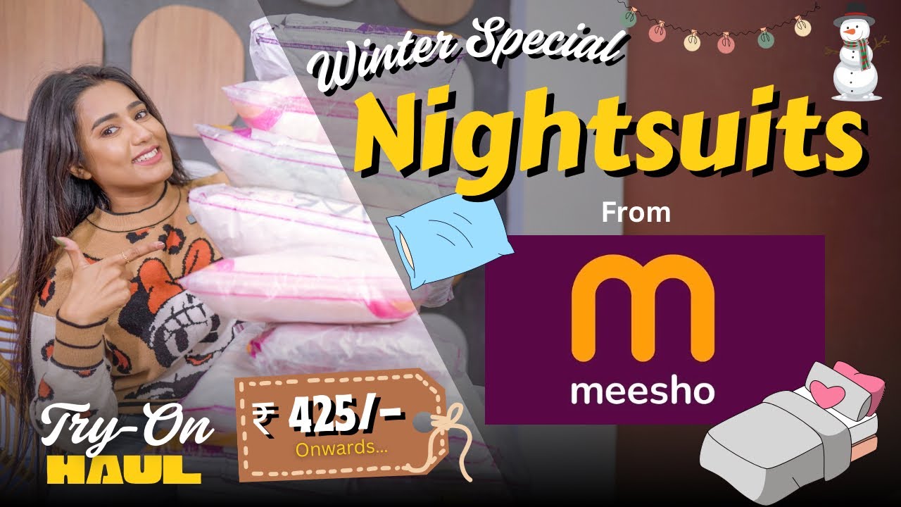WINTER special *NIGHTSUIT* from Meesho | Warm & stylish | Tryon | honest review 