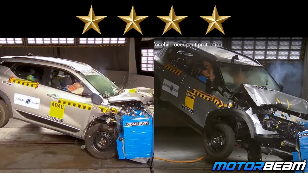 Renault Kiger vs Nissan Magnite Global NCAP Ratings Explained! | MotorBeam