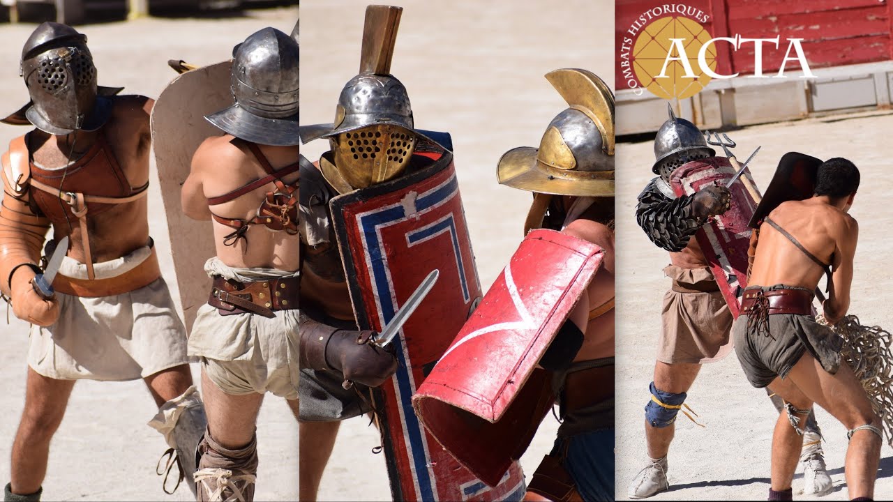 Gladiator fights - Provocatores, Thraex, Murmillo, Retiarius, Secutor - ACTA - non-choregraphed