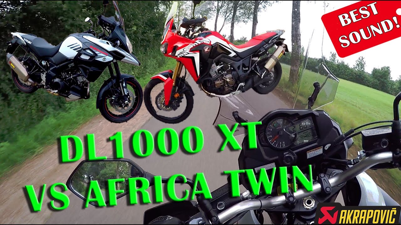 V-Strom 1000 XT 2017 (Akrapovic) vs Africa Twin?! - HQ Sound review!