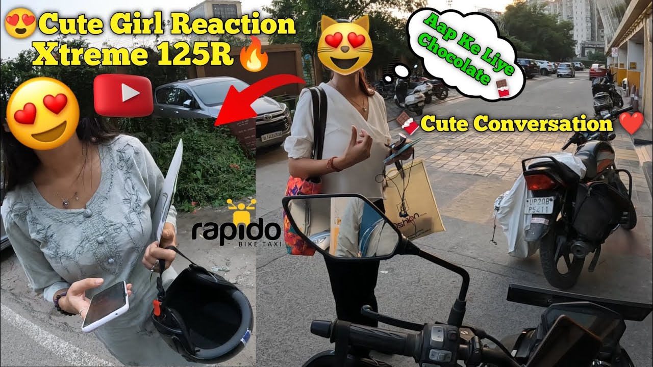 😍Cute Girl❤️ Reaction 🔥 On Xtreme 125R | Bike Taxi | Rapido Earning| Ola @AFUVlogs1 #xtreme125r