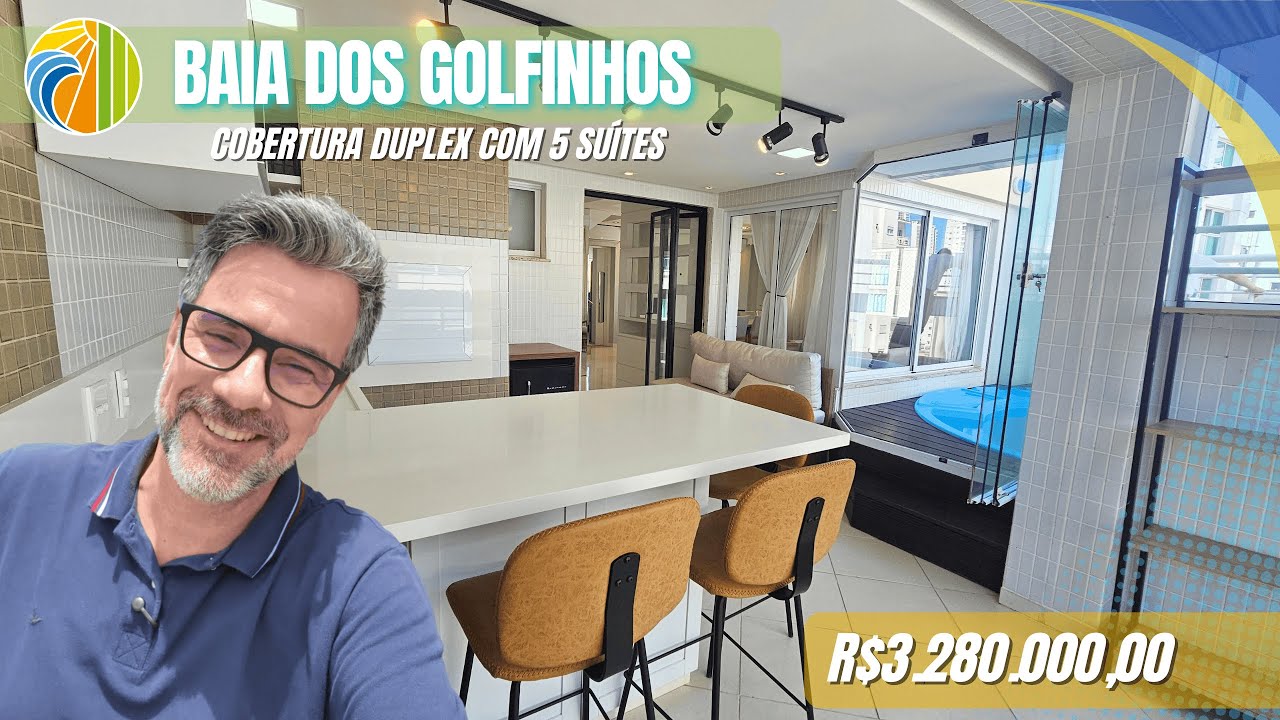 Cobertura Duplex com 5 suítes no Centro? Baia dos Golfinhos, veja tudo!