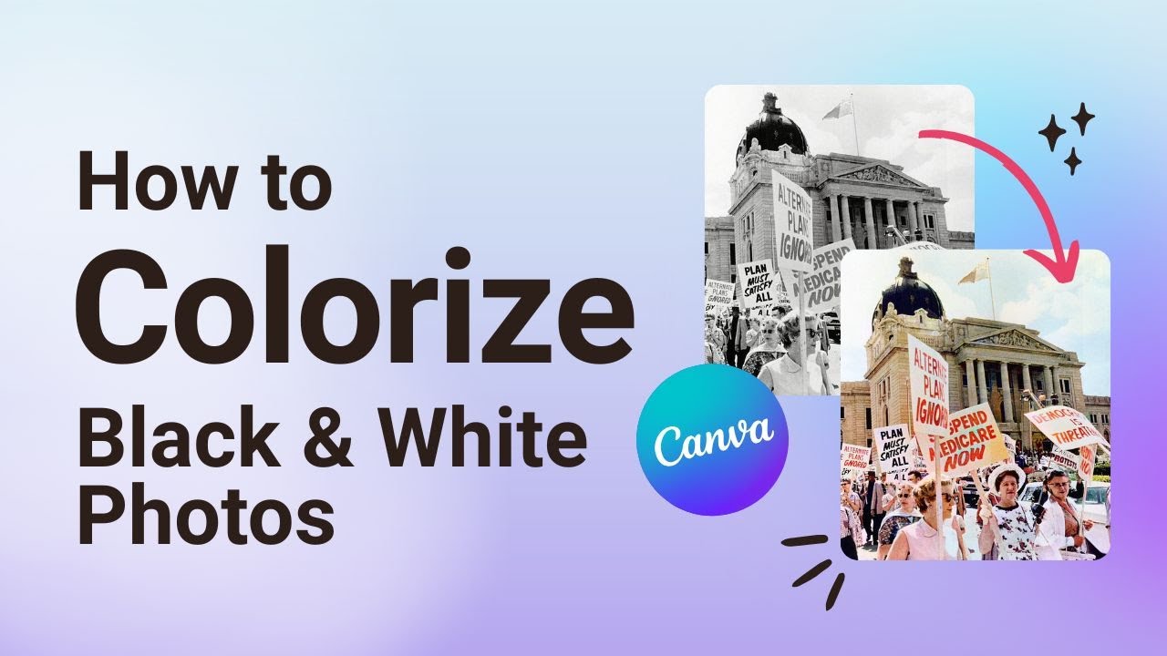 How to Add Colour to Black and White Photos in Canva