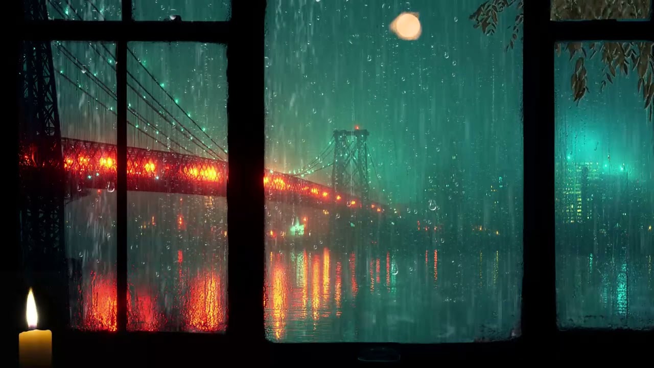 A Rainy Café Window Scene Designed to Help You Relax, Focus, and Feel Less Alone