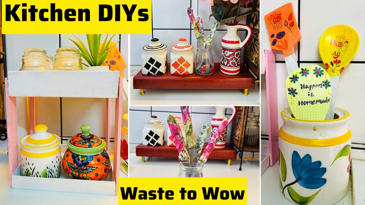 DIY Kitchen decor Ideas | Countertop Decoration and organisation | Indian Kitchen decoration