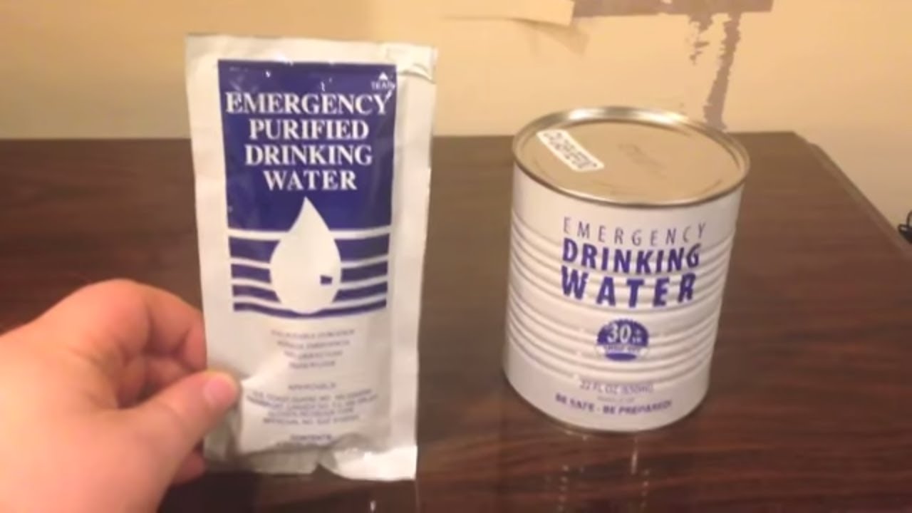 Jon Drinks Water #3631 Emergency Canned Water VS Emergency Pouch Water