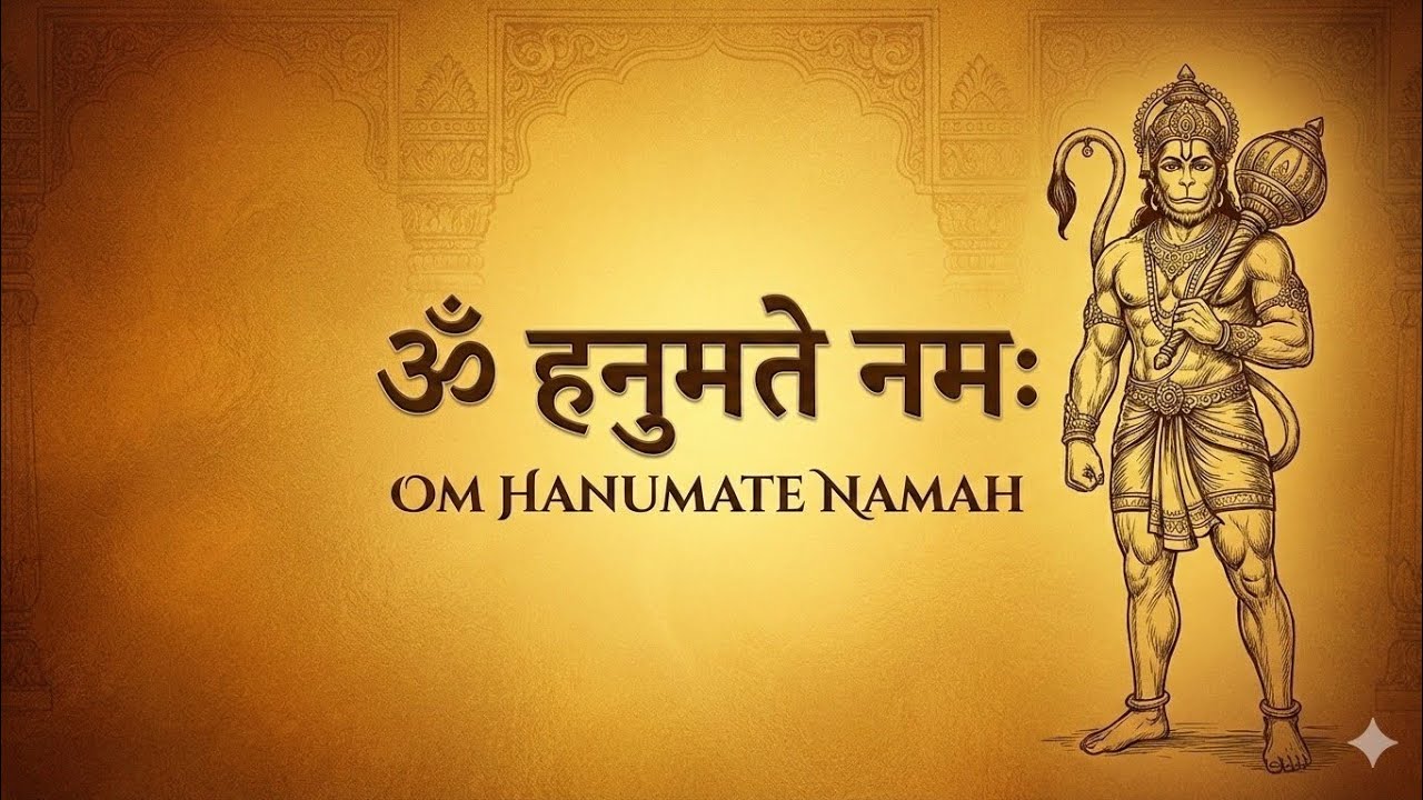 ॐ हनुमते नमः 🕉️ | 108 बार हनुमान मंत्र | भय, तनाव और नकारात्मकता से मुक्ति 