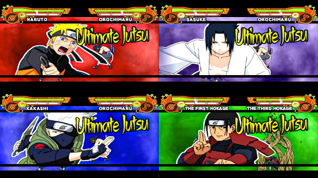 Ultimate Jutsu Semua Karakter - Naruto Ultimate Ninja 5 [PS2]