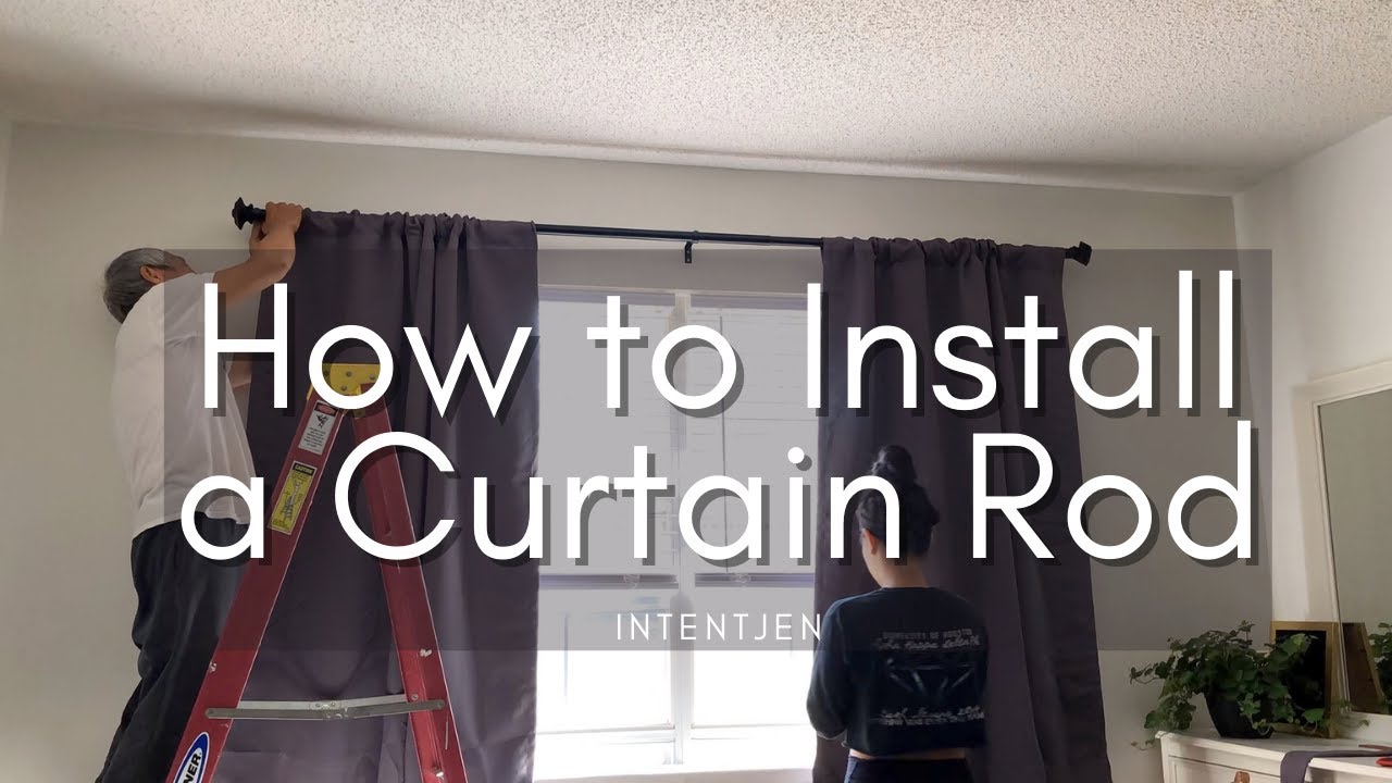 HOW TO EASILY INSTALL A CURTAIN ROD & USE ANCHORS ✨