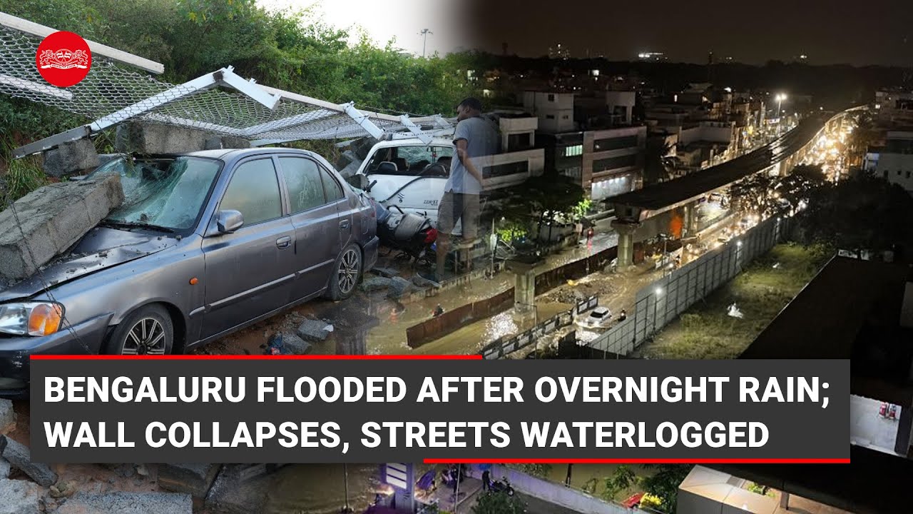 Bengaluru flooded after overnight rain; wall collapses, streets waterlogged