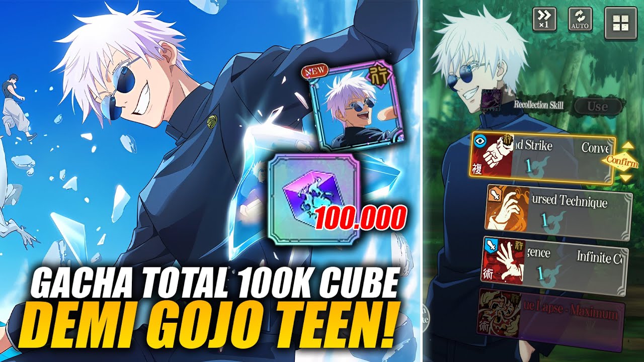 *GRATIS 3K Cube & 10 Ticket* Gacha Total 100K Cube Demi GOJO TEEN! | Jujutsu Kaisen Phantom Parade