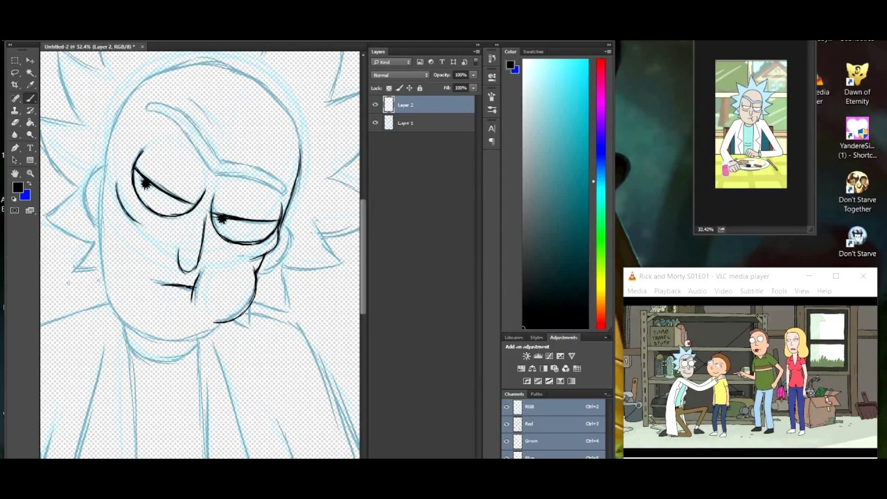 Rick and Morty Screenshot Speedpaint