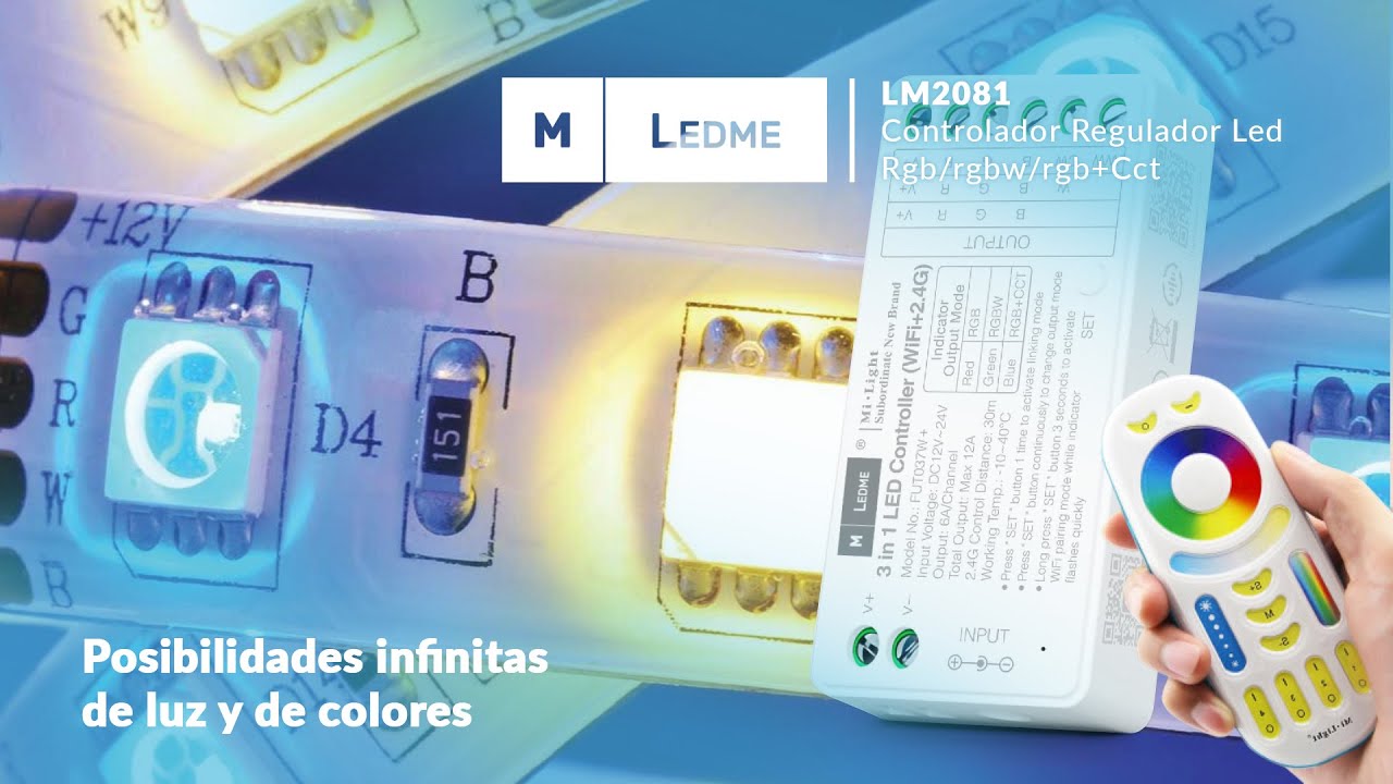 Como instalar y configurar el controlador para tira led rgb  o cct - M LEDME