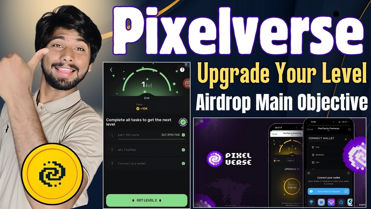 Pixelverse Airdrop Level Up | pixelverse verification mark, Pixeltap by Pixelverse