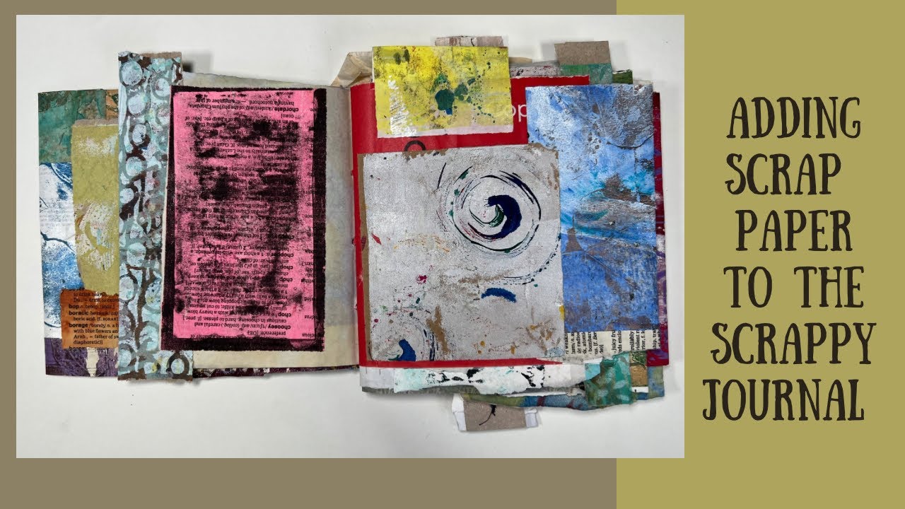 Embellishing the scrappy scrap paper journal with scrap paper