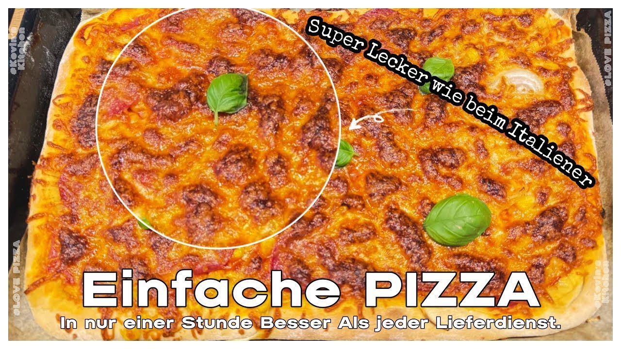 Einfache Pizza in nur einer Stunde