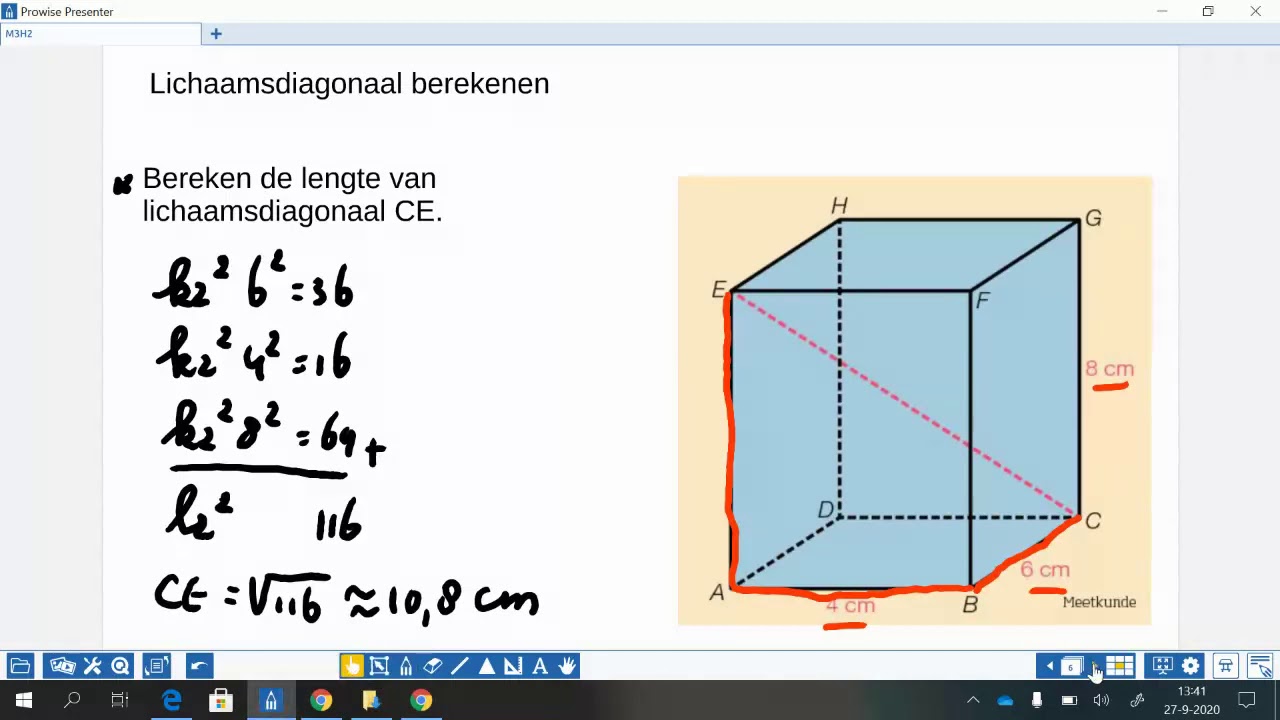 Verlengde stelling van Pythagoras