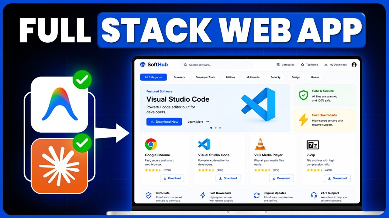 Build a Full-Stack Web App WITHOUT Coding using AI (Antigravity + Claude) &ndash; Full Tutorial