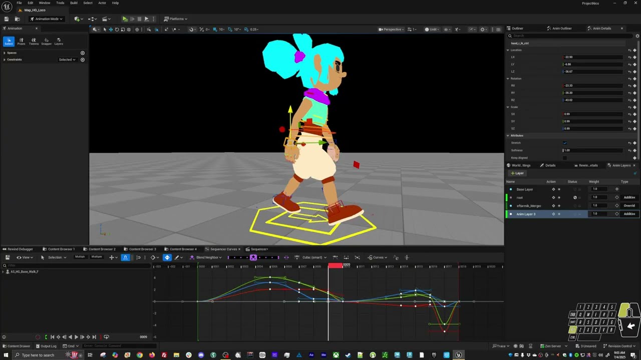Player Walk Animation Set UE5.6 Control Rig - 09 / 03 -  Animating IK Arms