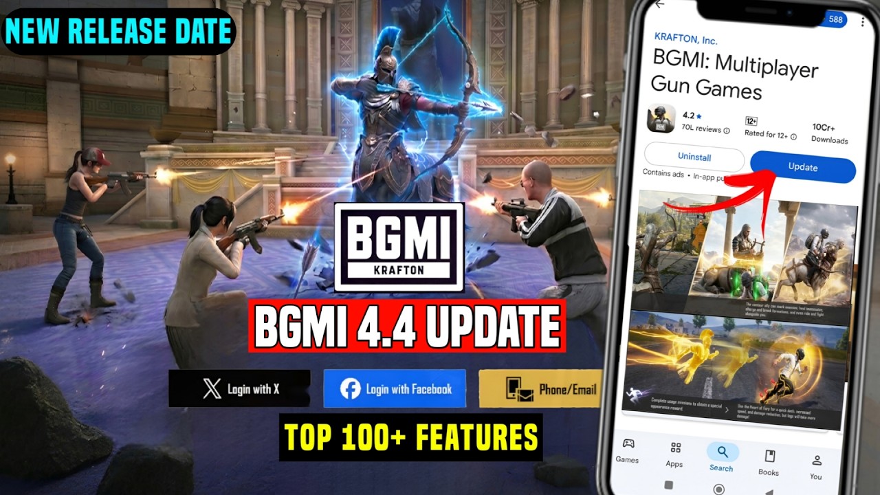 BGMI NEW UPDATE 4.4 FEATURES/ BGMI 4.4 UPDATE RELEASE DATE / BGMI HERO'S CROWN NEW UPDATE KAB AAYEGA
