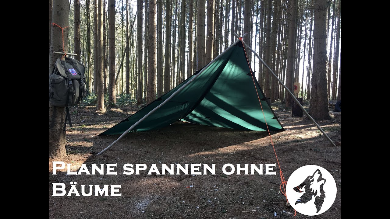 Plane ohne Bäume spannen | Zweibein binden