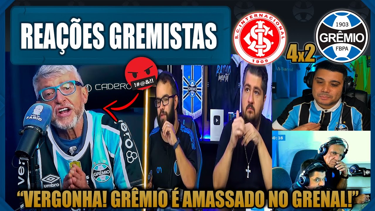 REAÇÕES GREMISTAS - INTERNACIONAL 4x2 GRÊMIO - GAUCHÃO 2026 - VAMOS RIR DO GRÊMIO!