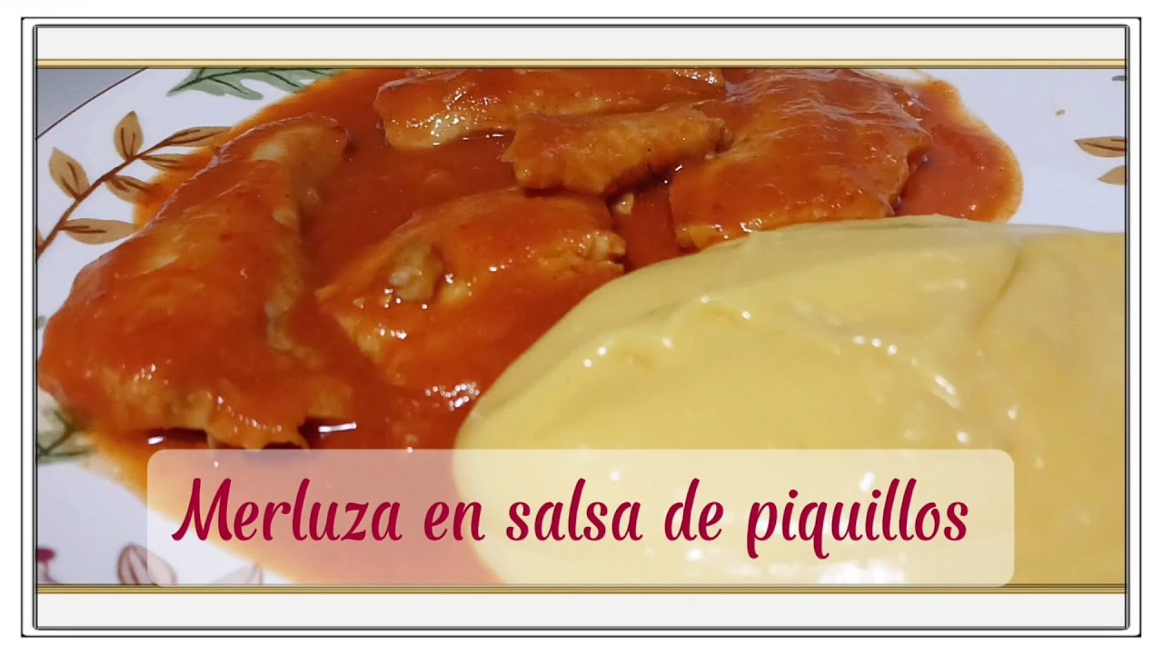 MERLUZA CON SALSA DE PIMIENTOS DEL PIQUILLO (Receta muy fácil)