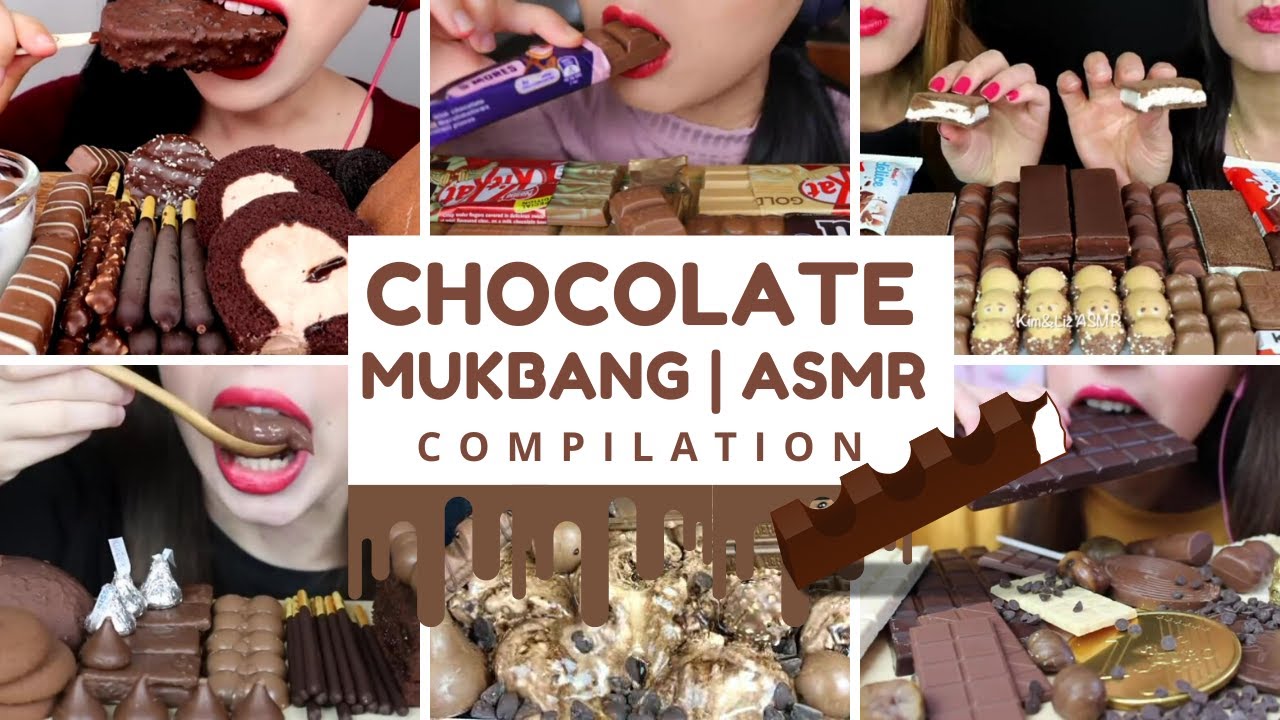 Chocolate, Sweets and Dessert Mukbang ASMR Compilation