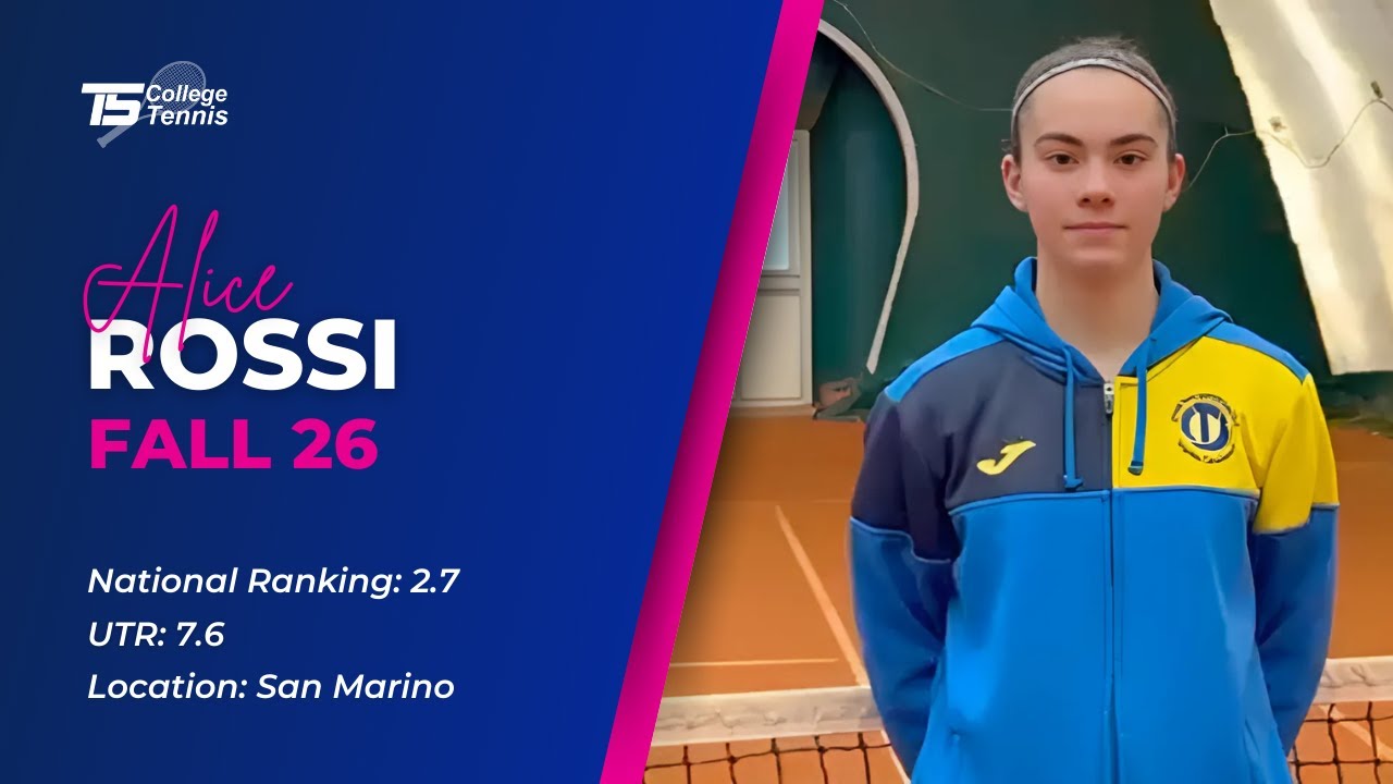 Alice Rossi College Tennis Recruiting Video Fall 26